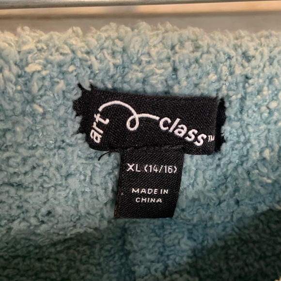 Art Class Target Teal Blue Sherpa Fleece Fit and Flare Mid Rise Lounge Pants - Picture 6 of 8